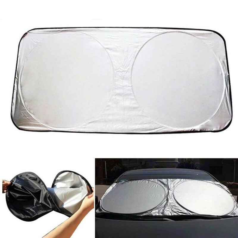 1Pcs Car Windshield Sunshade Nylon Polyester Heat Block Heat Foldable Sun Shield