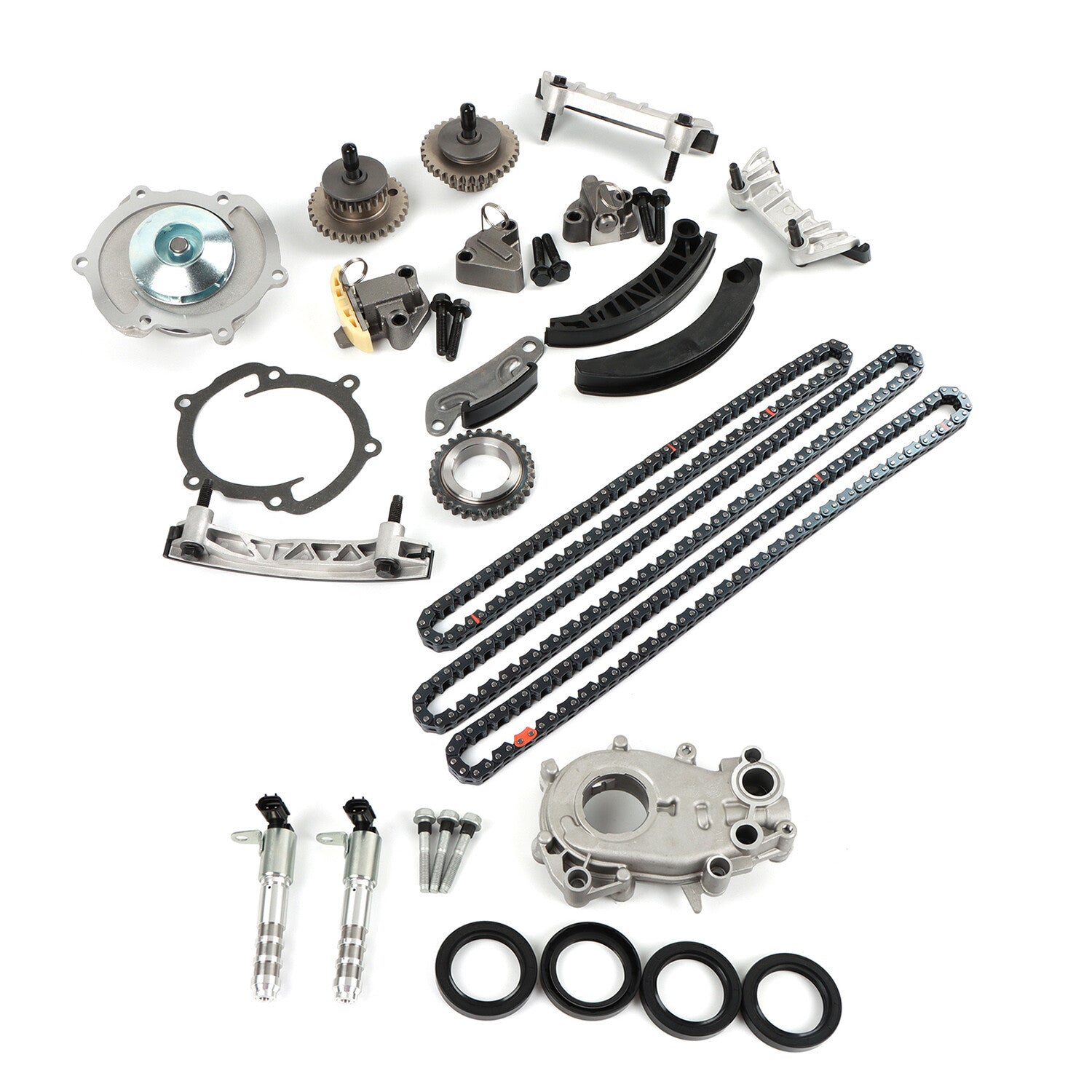 Fit for Cadillac for Suzuki 3.6L 07-16 Timing Chain Kit Oil Pump Water Pump VTC Solenoid