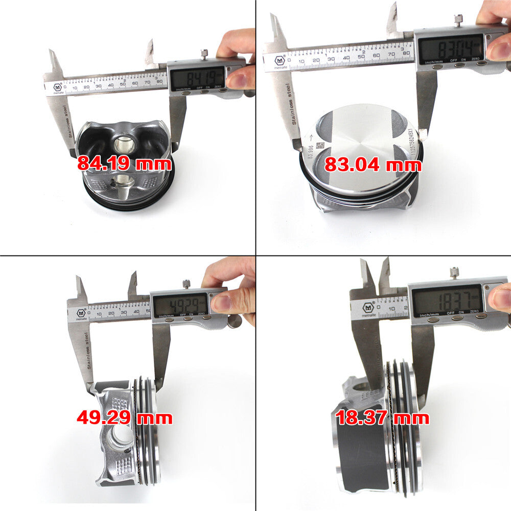 4x Pistons Rings Set ¦µ84mm for BMW E60 E87 E90 118i 120i 320i 520i N46B20B 2.0L