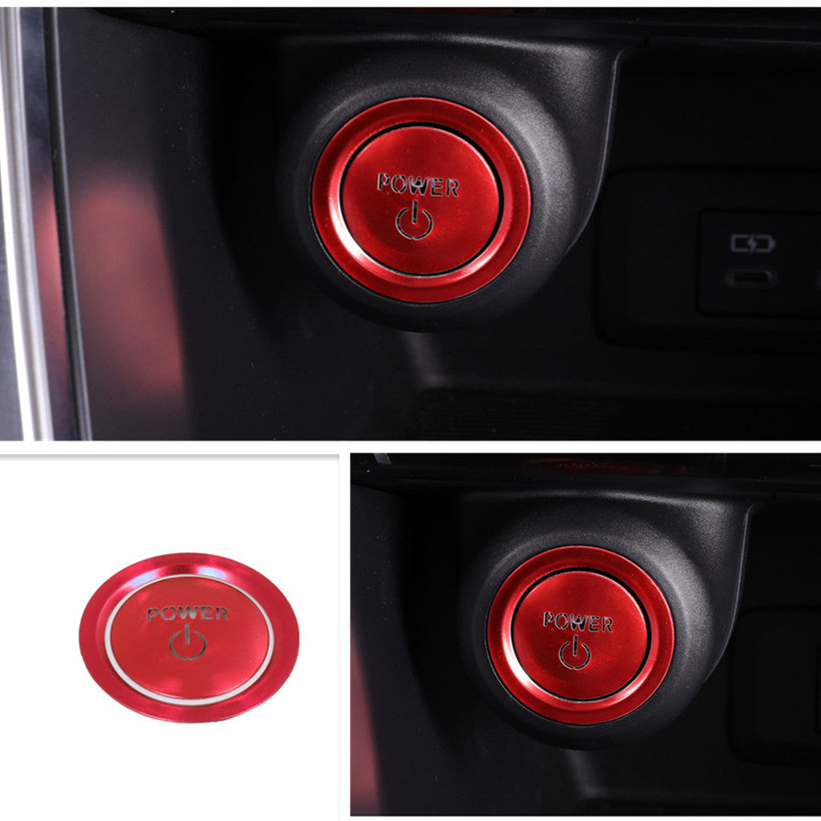 For 2021-2023 for Toyota Venza Red Engine Start Stop Switch Power Button Cover Trims