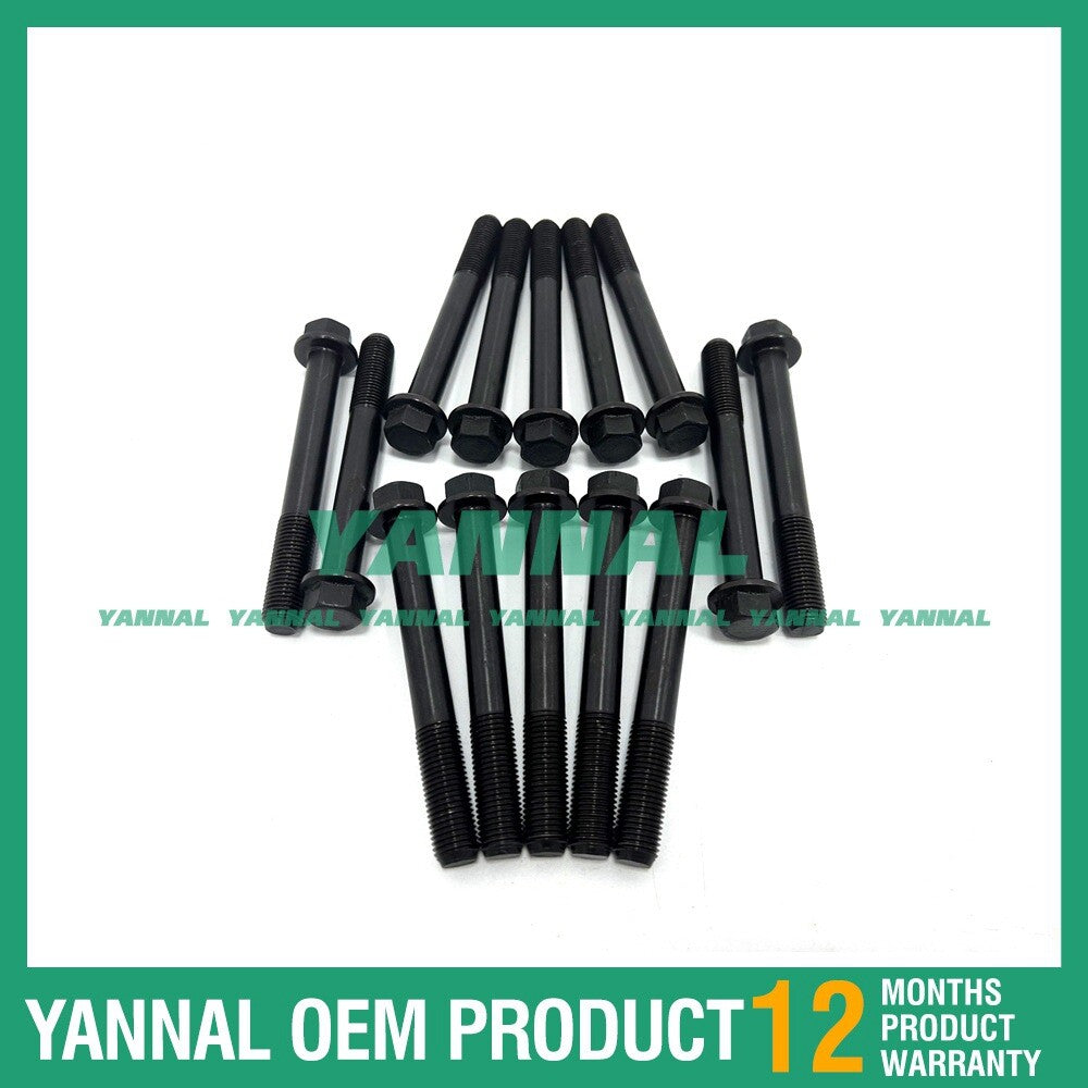 14X D1703 Cylinder Head Bolt Kit for Kubota GL33 STA-35 L3430 L3300 Tractors