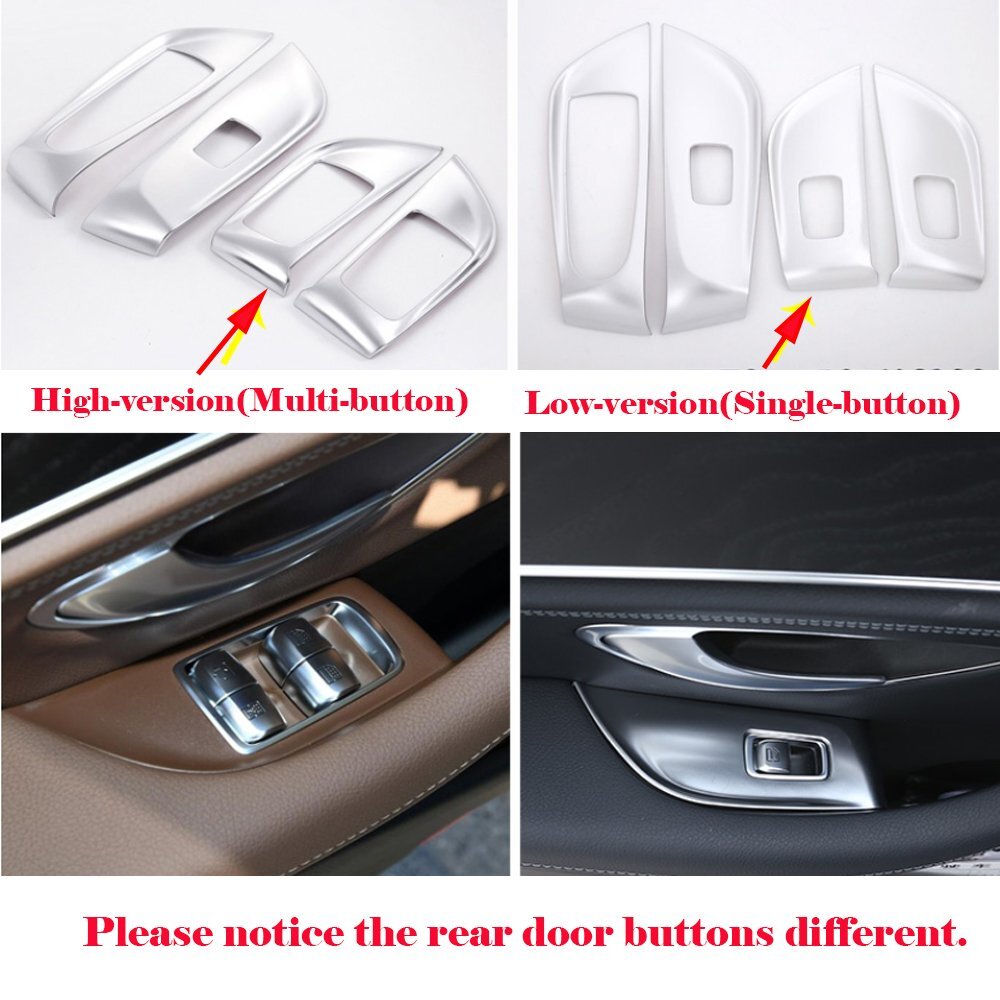 Carbon ABS Window Lift Switch Button Cover for Mercedes-Benz E Class 2016-21 low