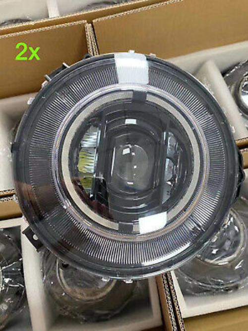 Pair of black headlights for Mercedes-Benz G-Class W464 style dynamic LED G500 W463