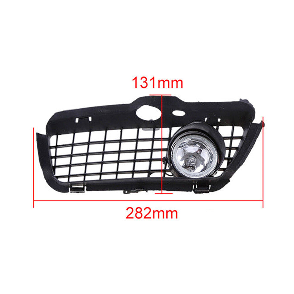 for VW for Golf for Jetta 1993-1998 Cabrio 1995-98 Black Front Bumper Grille Fog Lights