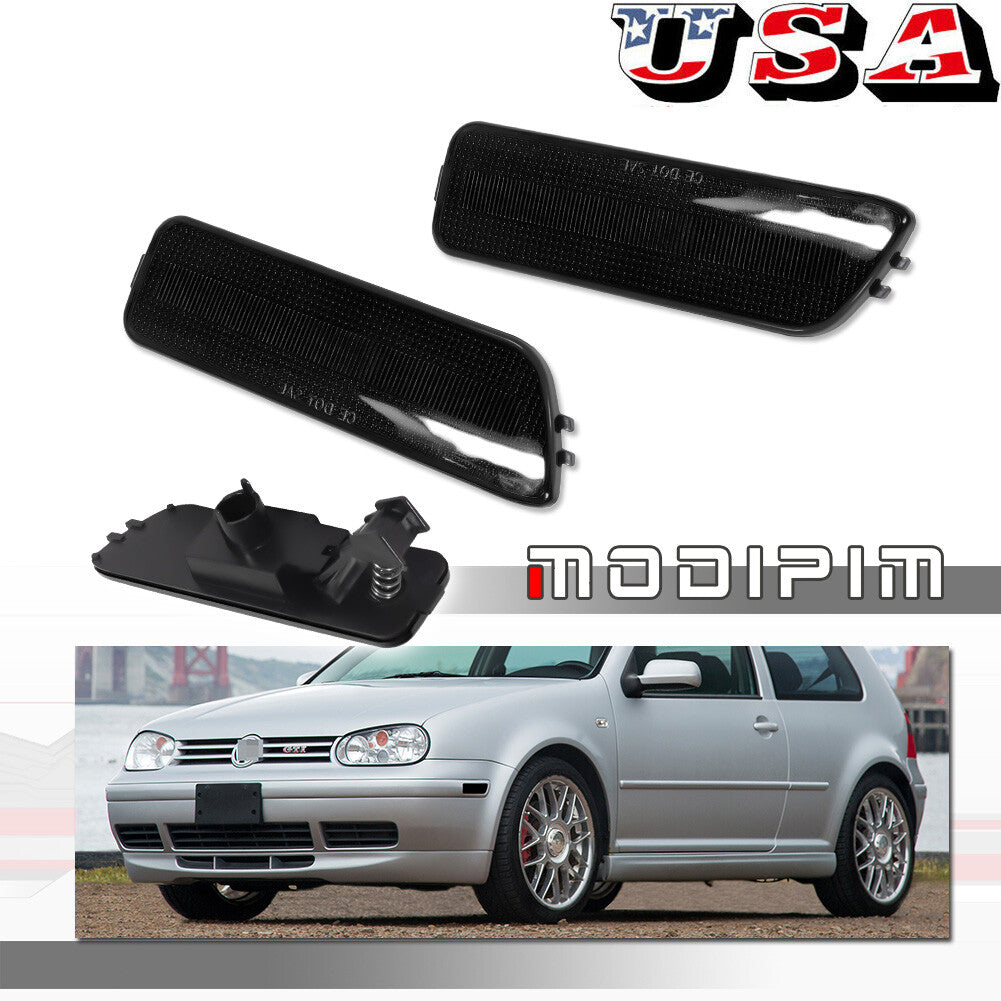 2-Piece Clear Front Corner Side Marker Lights for Volkswagen MK4, for Golf R32, GTI, for Jetta Cabrio