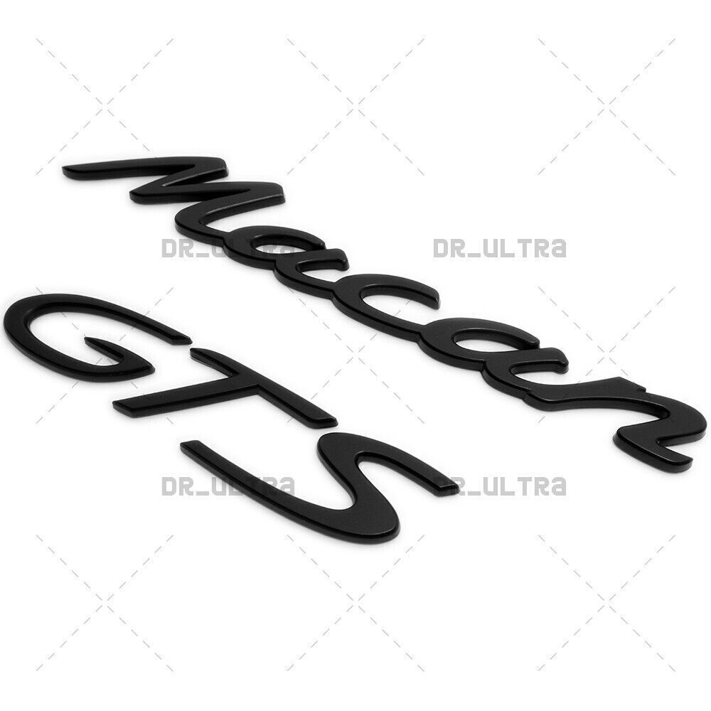 Matte Black Macan GTS Letters Rear Badge Emblem Nameplate Look Deck Lid