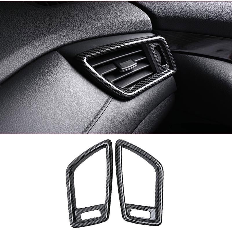 for Nissan Rogue 2014-20 Carbon Fiber Look Dashboard Side Air Vent Cover Trim 2X