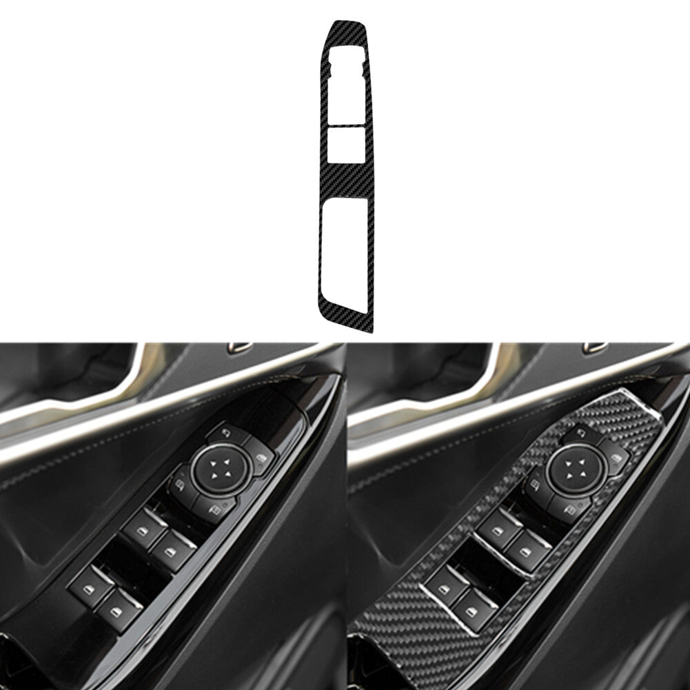 Carbon Fiber Driver Side Door Lift Switch Cover Trim for Ford Explorer 2020-2023
