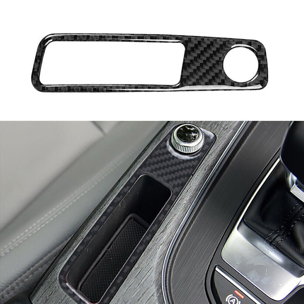 Console Volume Adjustment Panel Cover Trim Carbon Fiber for Audi A4 B9 17-20 RHD