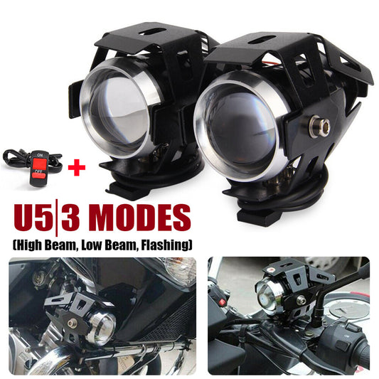 2-pack U5 125W Motorcycle Headlights, Fog Bulbs