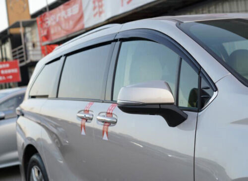 Matte Black Window Visor Vent Shades Sun Rain Guard Trim for Toyota for Sienna 21-23
