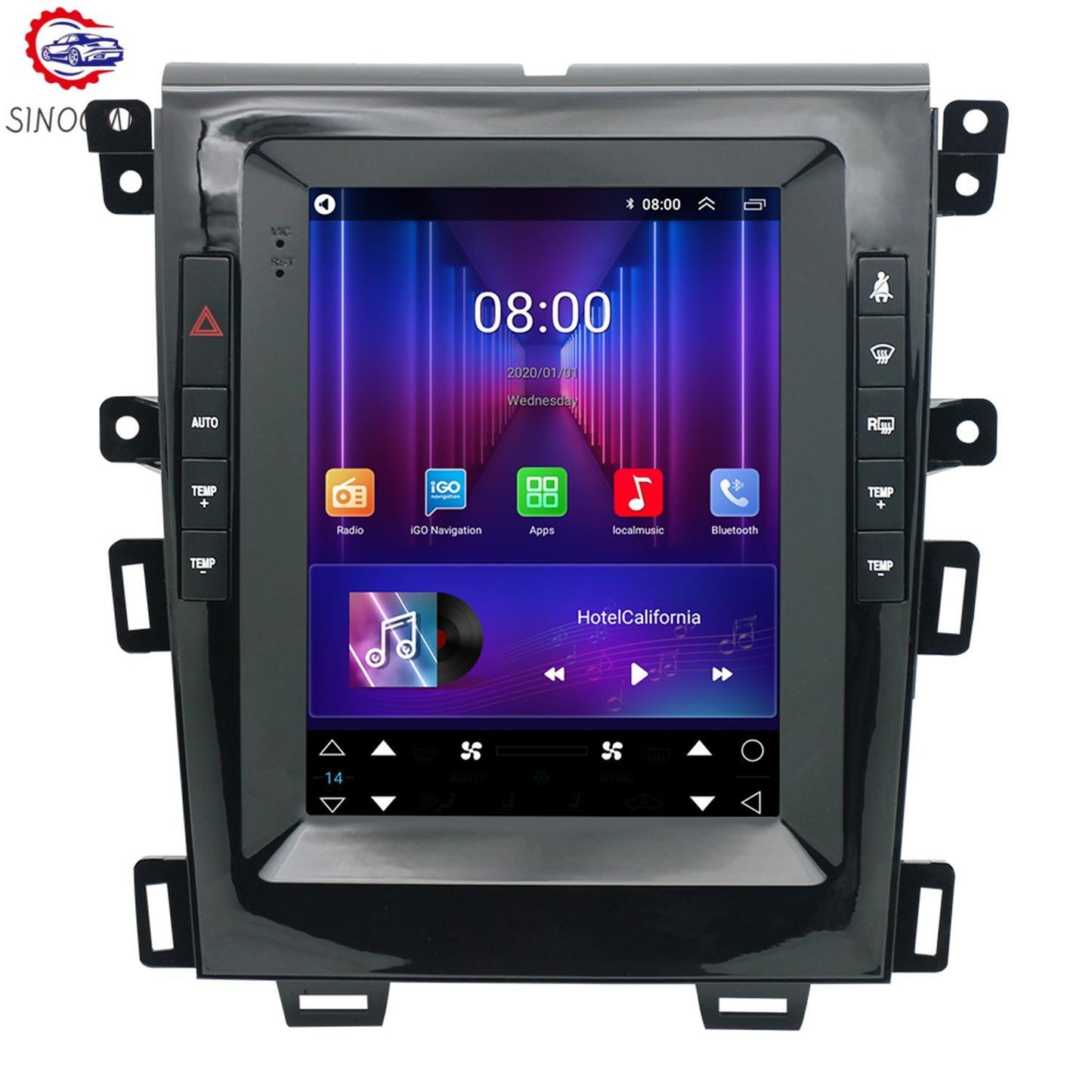 9.7 Android 12 GPS FM WiFi Car Vertical Stereo Radio Navi for Ford Edge 2010-15
