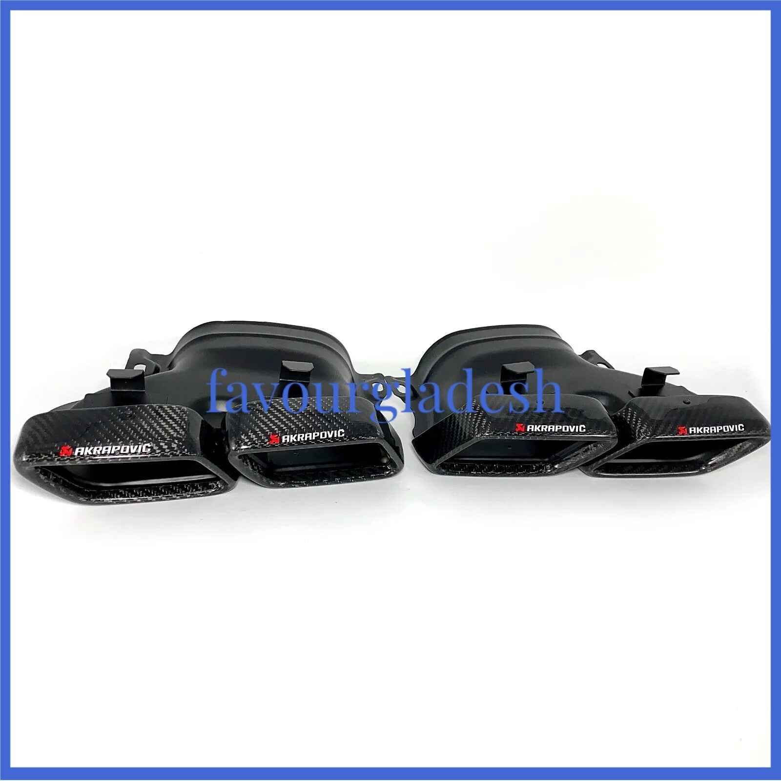 for Mercedes-Benz GLC GLE C-Class W205 Akrapovic Carbon Fiber Exhaust Tip Pipe