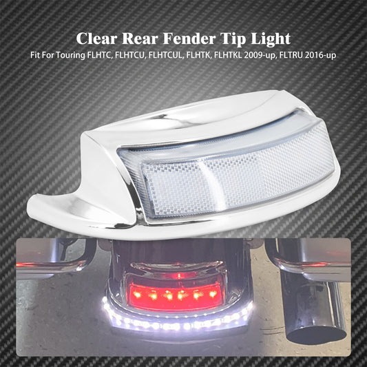 Rear Fender Clear Len Tip Light Fit for Harley Touring Electra Glide 2016-2023