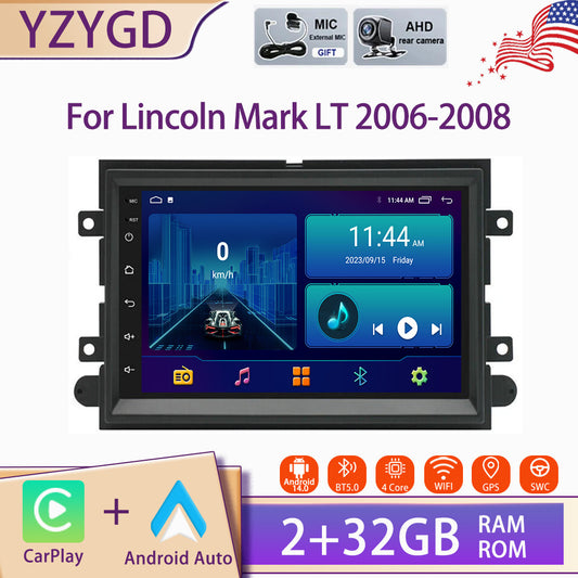 Android Auto Carplay Car Stereo Radio GPS Screen for Lincoln Mark LT 2006-2008