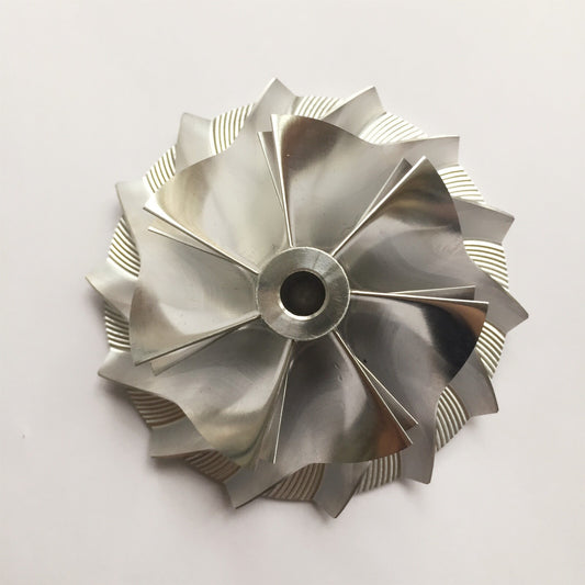 TD05H Reverse 54.90/76.13 mm 7+7 Blade Performance Turbine Billet Compressor Wheel