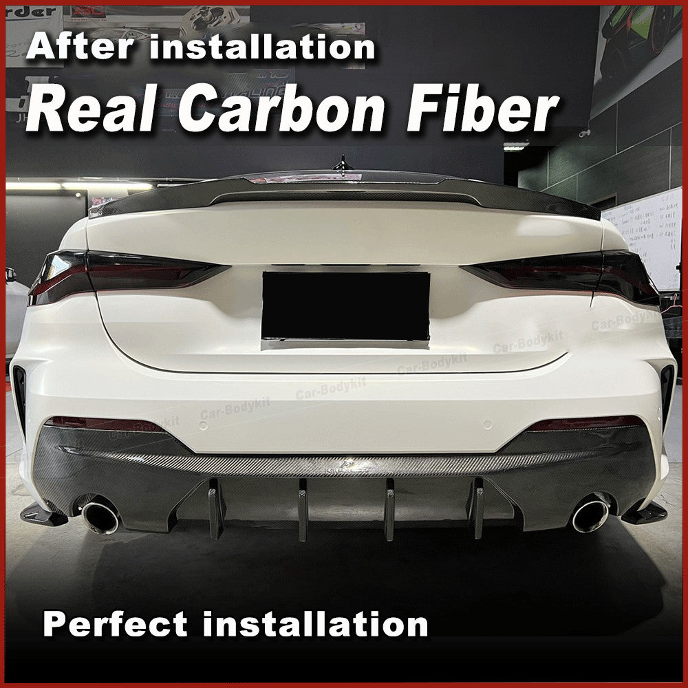 Fit for BMW G22 428i 430i G82 M4 2020-24 Real Carbon Rear Trunk Spoiler Wing Lip