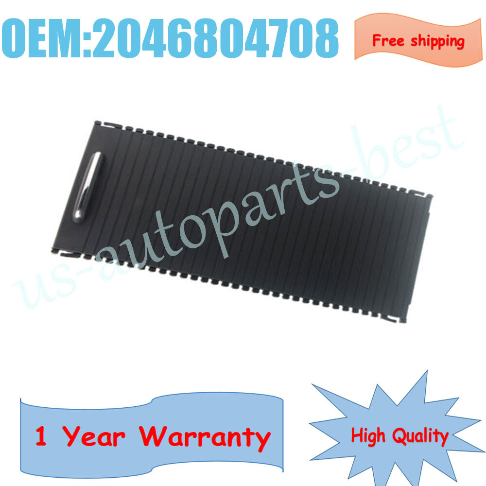 Center Console Roller Blind Cover Black for Mercedes W212 S212 W204 C204 S204