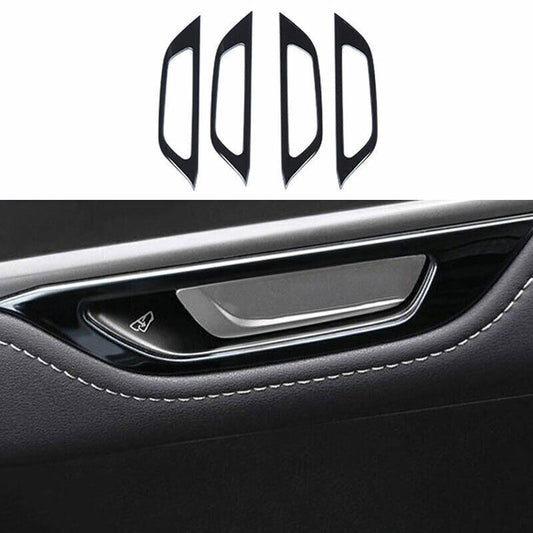 Black steel Inner Door Handle Frame Molding Trim for Lexus NX250 350h 2022-2024