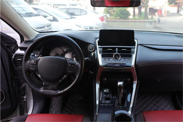 Car Steering Wheel U Type Cover Trim Fit for Lexus NX 2015-20 Black Carbon Fiber