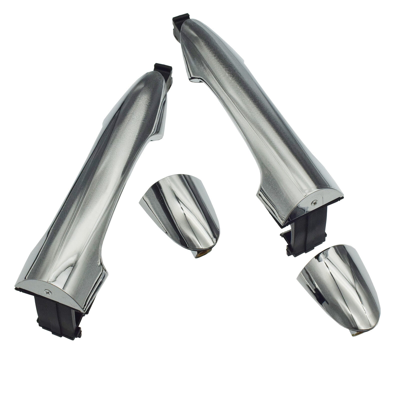 Pair Rear Outside Left Right Chrome Door Handle for Kia Picanto 2011 - 2016