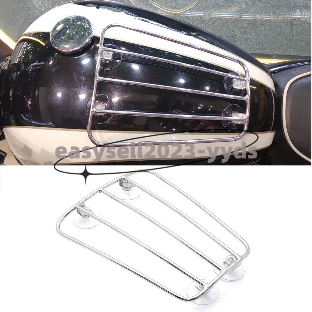 Motorcycle 4 Suction Cup Fuel Gas Tank Sucker Parcel Rack For Cafe Racer Scooter