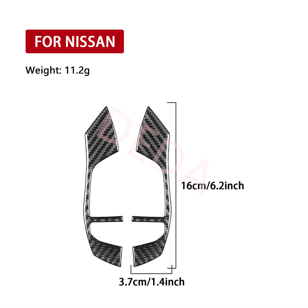 Carbon Fiber Inner Steering Wheel Button Cover for Nissan Altima Teana 2013-2018