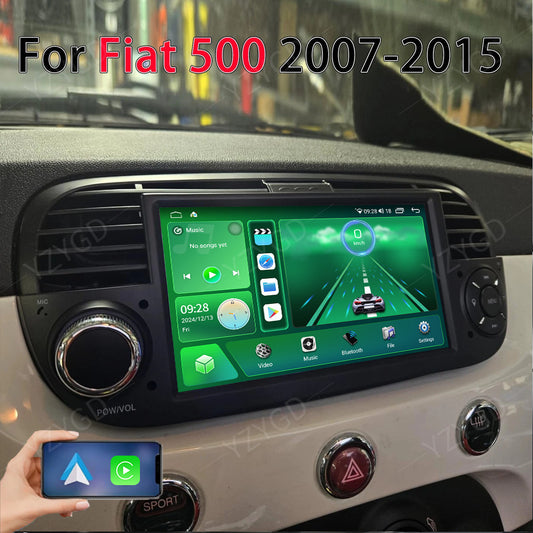 Apple Carplay for Fiat 500 2007-2015 2+32G Android 14 Car Radio Stereo Head Unit