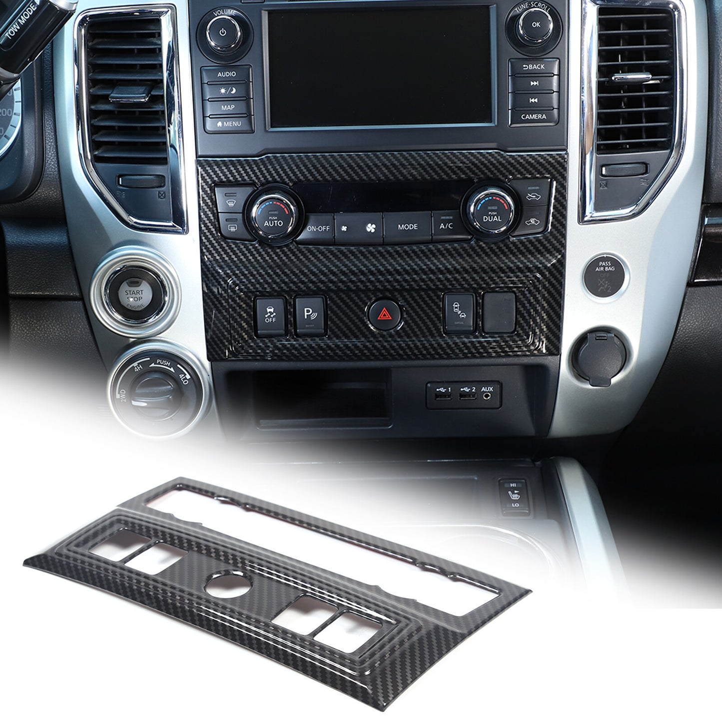 Oak ABS interior communication mode button trim frame for Ford Maverick 2022+