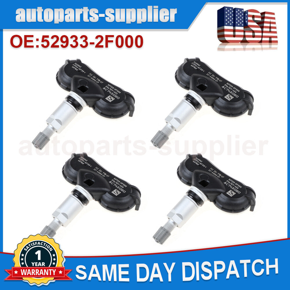4 TPMS tire pressure sensors 52933-2F000 suitable for Hyundai for Tucson and for Kia Rio 315MHz