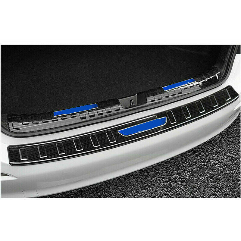 2P for Honda for Civic 22-23 Black Rear Bumper Protector Door Sill Scuff Plate Guard