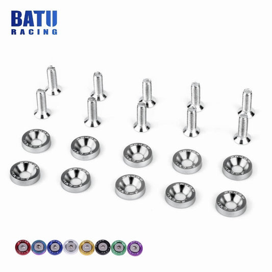 20X Silver JDM Billet Aluminum Fender/Bumper Washer/Bolt Engine Bay Dress Up Kit