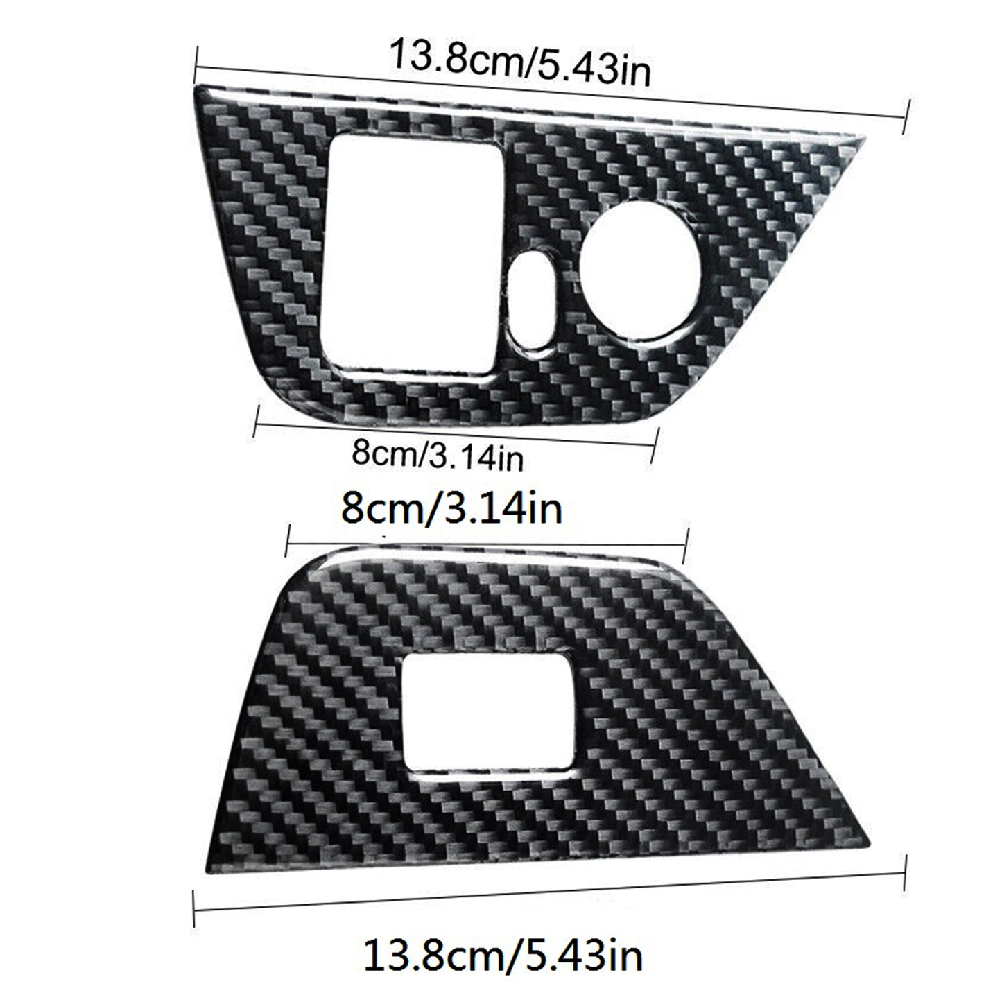 2x Carbon Fiber Door Lift Control Sticker Decal Trim for BMW Z4 E85 2003-2008