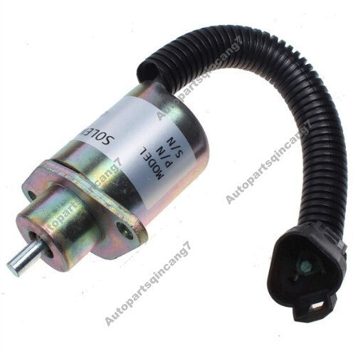 12V Fuel Shutoff Solenoid 173-1338 For Caterpillar CAT 236 246 248 252 262 287
