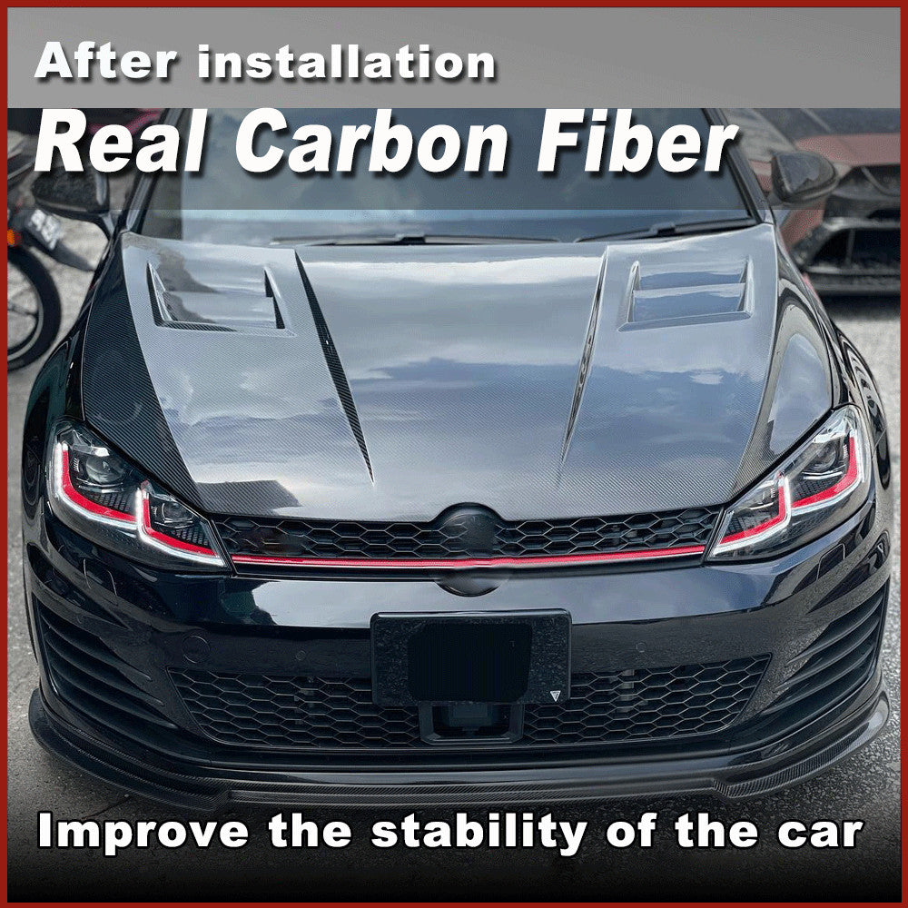 for Volkswagen Golf7 R VII MK7 GTI 2014-17 Real Carbon Engine Hood Cover Bonnet