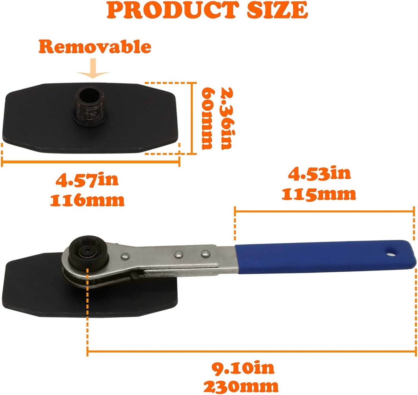 Car Ratchet Brake Piston Wrench Spreader Caliper Pad Install Tool Press Blue