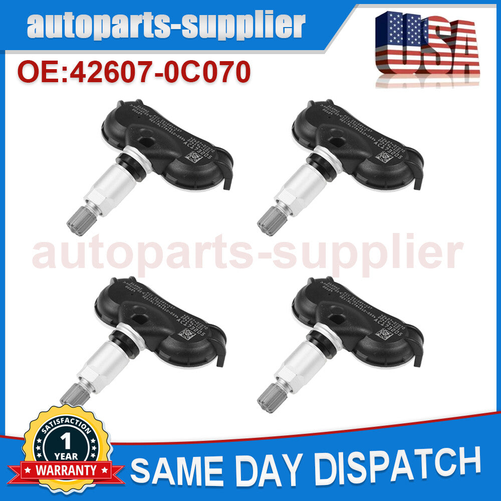 4PCS TIRE PRESSURE SENSOR Fits for TOYOTA for SIENNA TUNDRA TPMS Transmitter 42607-0C070