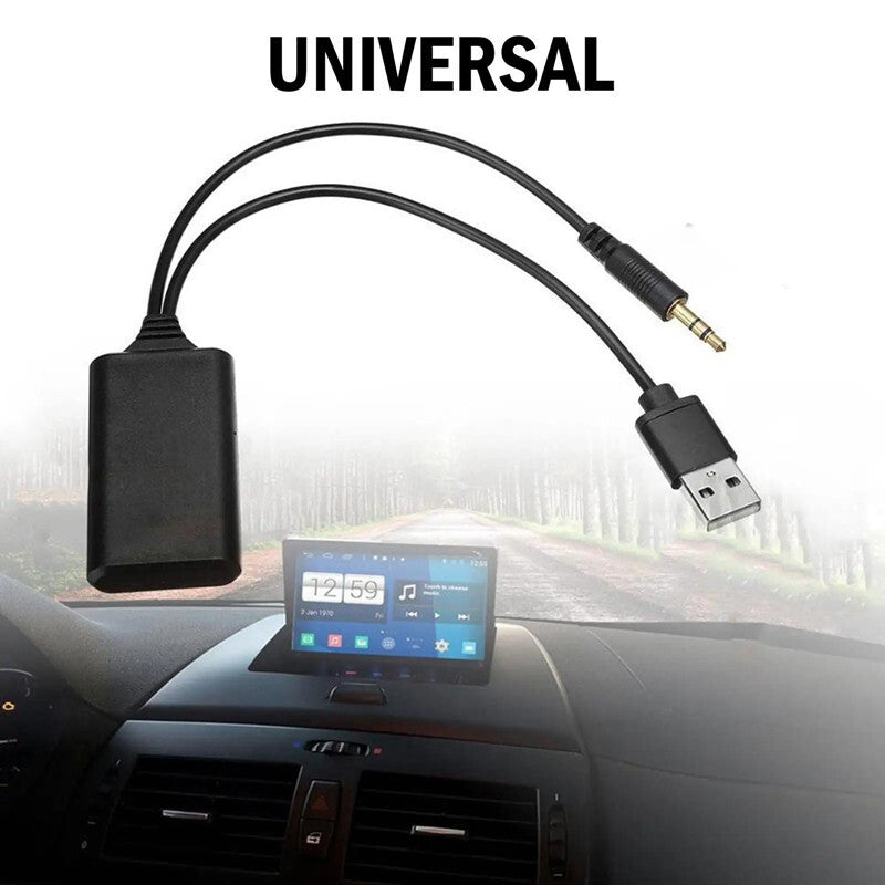 Universal Car 5V Bluetooth Module Adapter Stereo Cable AUX 3.5MM Wireless Radio