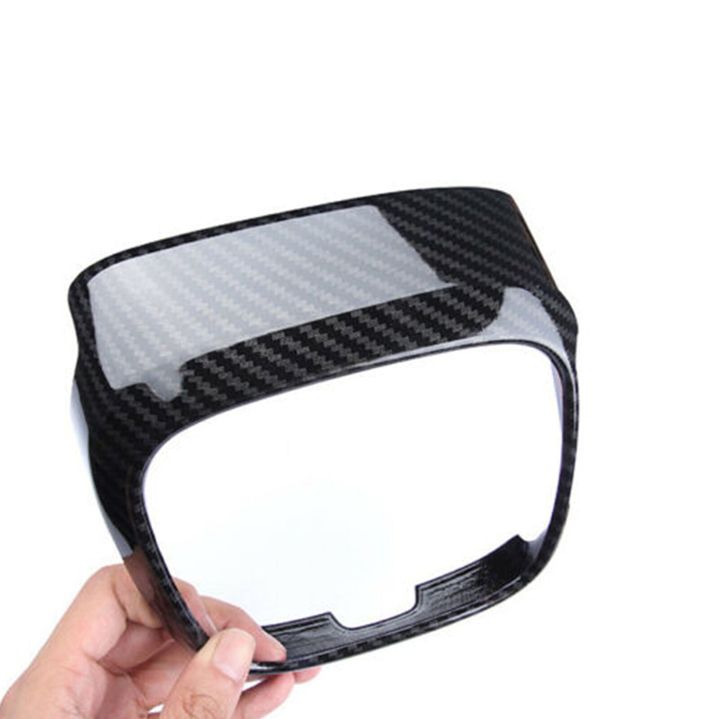 Carbon Fiber Front Grille Logo Frame Cover Trim ABS For 2017-2022 for Honda CRV CR-V