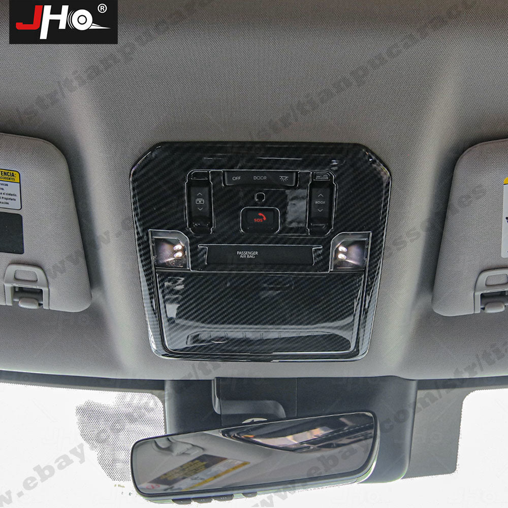 Carbon Fiber Roof Reading Light Control Panel Cover Trim for Toyota Tundra 2022+