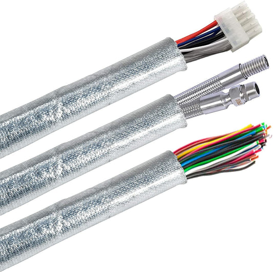 Aluminized Heath Sleeve 3/4-inch ID x 10-foot heat insulation plug line for automobiles