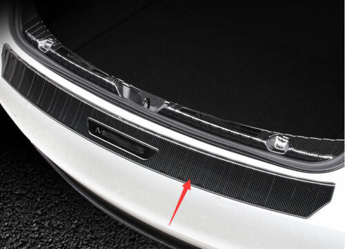 for Tesla Model 3 2017-2022 Carbon Fiber Rear Bumper Protector Guard Plate Trim