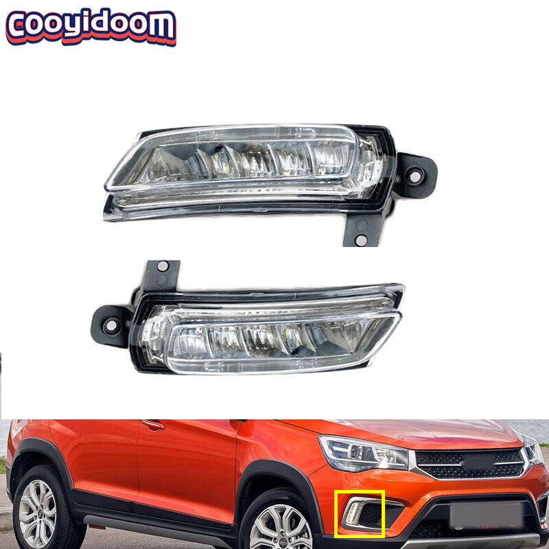 Applicable to for Chery Tiggo 2/3x 2017, 2018, 2019, and 2020 models: Front bumper fog lights (left and right).