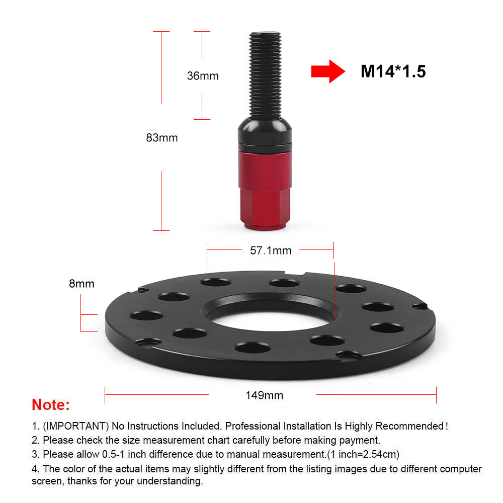 28mm Hubcentric Wheel Spacers SET  M141.5 BALL BOLTS for VW for JETTA for GOLF for PASSAT