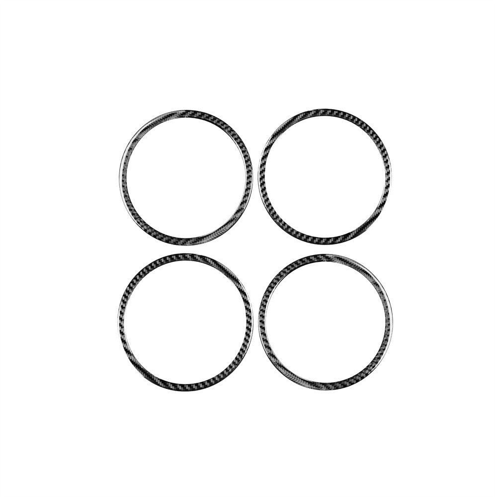 4¡ÁSoft Carbon Fiber Interior Door Speaker Ring Trim for Honda CR-V CRV 2007-2011