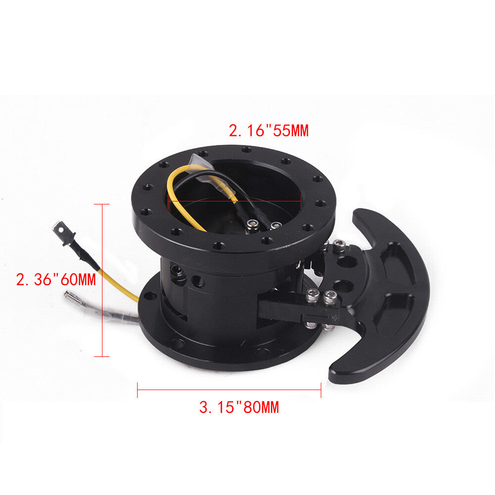 BK Quick Release Hub Steering Wheel Kit Adapter Body Removable Snap Off Boss Kit