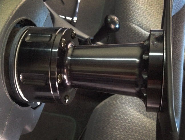 Aluminum Steering Wheel Extender Adjustable Hub Adapter 3/76mm Black