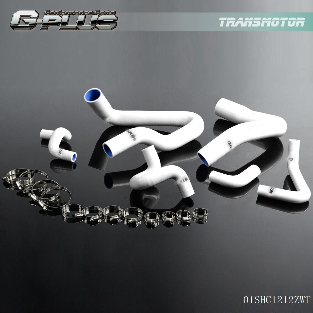 Suitable for 1986-1993 for Mustang GT LX 5.0L silicone radiator hose clamp kit, white.