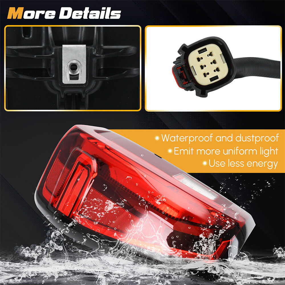 Left Side LED Tail Light For 2019-2023 for GMC for Sierra Rear Brake Taillamp Driver