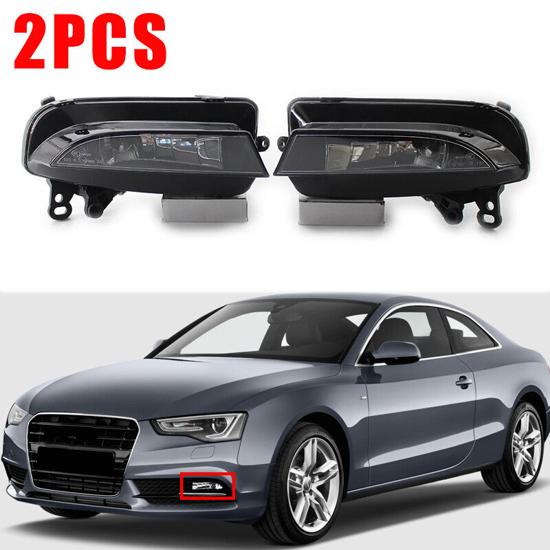 1Pair Front Bumper Fog Light Assembly With Halogen Bulb for Audi A5 2012-2015
